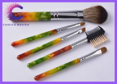 China Luxury gift Cosmetic 5 piece makeup brush set with Hot stamping , silkscreen logo for sale