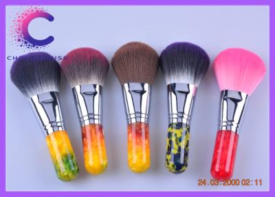 China Professional Face Makeup Brushes Cosmetic Tools with color acrylic handle for sale