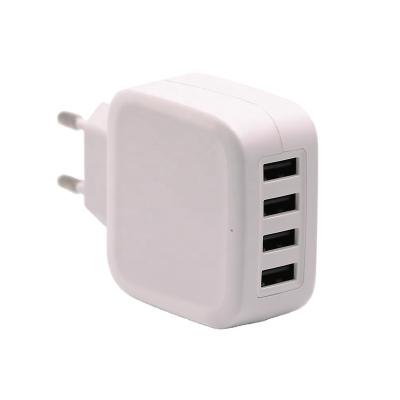 China HOT Cell Phone/Ipad/Camera/PDA/MP3 EU Plug 5V5A 4 USB Mobile Phone Wall Charger Adapter TIANJIU for sale