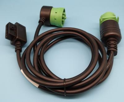 China La hembra verde de ángulo recto de Deutsch 9-Pin J1939 a la hembra OBD2 y al varón de ángulo recto J1939 partió el cable de Y en venta