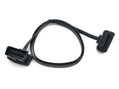 China Varón de ángulo recto de OBD2 OBDII 16-Pin J1962 al cable plano de la extensión femenina en venta