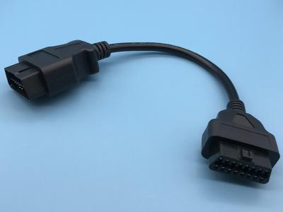 中国 OBDII 16 PinのケーブルのあたりのOBD2女性（endurableターミナルと）延長へのJ1962男性 販売のため