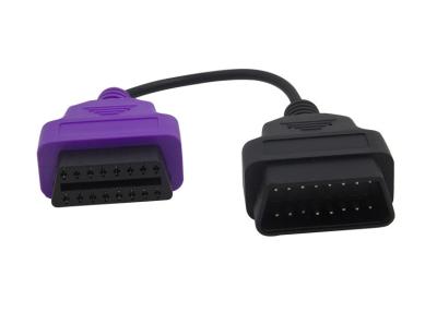 China OBD2 OBDII 16 Pin J1962 Purple Male to Female Extension Round Cable for sale