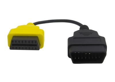 China OBD2 OBDII 16 Pin J1962 Yellow Male to Female Extension Round Cable for sale