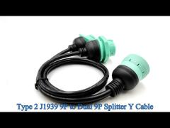 Deutsch 9 Pins J1939 Connector Male Female Split Y Cable