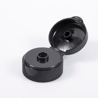 China Non Spill 28/400 28/410 Plastic Cosmetic Cap Makers Ribbed Soft Bottle Flip Top Cap for sale