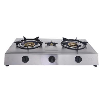 China hotel ce certificate manufacturing 3 burner stainless steel lpg portable outdoor gas stove for sale