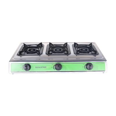 China Hotel durable using low price China household 3 burner gas stove stand cooktops for sale