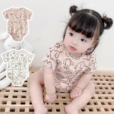 China Designer Anti-Shrink Baby Girls Clothing Sets Cotton Sleeved Shorts 2pcs Cartoon Quality Infant Toddler Outfits Summer for sale