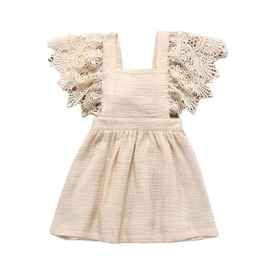 China Anti-wrinkle Australia USA CIA Toddler Dresses Infant Lace Patchwork Summer Spring Dress Babies Dresses Sleeveless Chiffon for sale