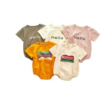 China Newborn Overalls ZHBB Australia USA Letters Cotton Baby Overalls Summer Shorts Sheer Newborn Overalls Boys Unisex Baby Rompers for sale