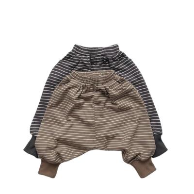 China Korean Color Fade Proof HXFS Australia Kids Pants Girls Striped Cotton Kids Pants Quality Harem Pants Boys for sale