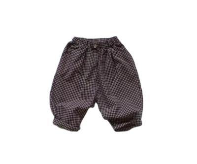 China Korean Autumn Trouser Child Unisex Canvas Kids Fade Proof FMFS Australia Forest Style Loose Color Plaid Pants for sale