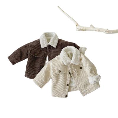 China Australia USA Infant Outerwear Boutique Quality Winter Fleece Baby Jacket Designer Newborn Baby Coat Thick Corduroy Anti-Shrink for sale