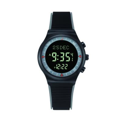 China 2020 AL-HELAL alarm rainbow color prayer digital azan watch AE-316 sports muslim watch with water resistant for sale