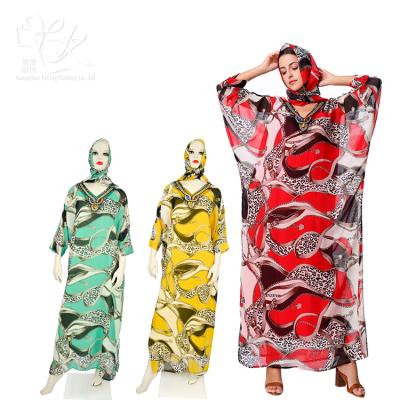 China African Women's Nightgown 2020 Dubai Feeling Tulle Long Robe Fashion Abaya Muslim Islamic Kaftan Elegant Soft Soft Leisure for sale