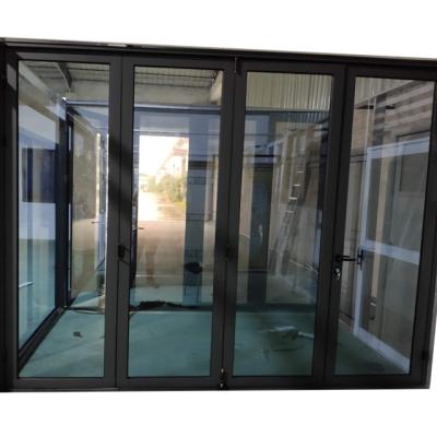 China Kitchen Glass Aluminum Door Sound Insulation Aluminum Frame Door Bi Folding Aluminum Folding Doors for sale