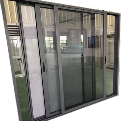 China Sound Insulation Tempered Glass Door Aluminum Sliding Aluminum Doors for sale