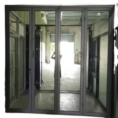 China Factory Sales Large Screen Factory Sales Aluminum Alloy Folding Door Glass Sliding Door Hotel Balcony Indoor Shop Folding Door for sale