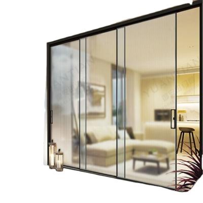 China Sound Insulation Glass Aluminum Sliding Door For Home Bedroom Safety Double Tempered Glass Sliding Patio Door Exterior Door for sale