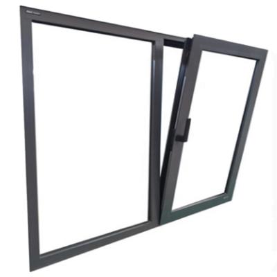 China Soundproof Swing Double Glazed Insulated Aluminum Tilt Tower Casement Glass Window for sale