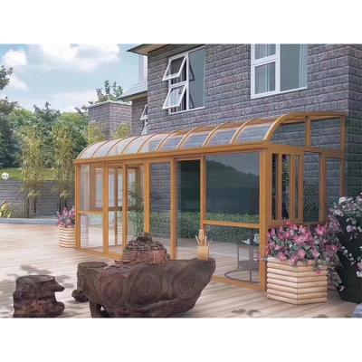 China High quality and beautifully designed glass house of modern aluminum frame sun glass house, external sun house for sale