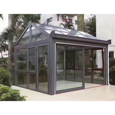 China Modern Energy Saving Tempered Glass Solarium Home Insulated Glass Solarium for sale