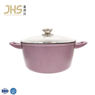 China JHS Sustainable Non Stick Aluminum Design Cooking Casserole Set Soup And Stock Pots Stock Pot for sale