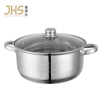 China JHS Sustainable Pot Cooking Pot 30 Cm Stainless Steel Kitchen Casserole Cooking Pot for sale