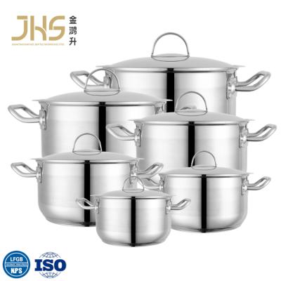 China JHS Sustainable Cookware Stainless Steel Cassers Chinese Cooking Pot Set With Prices for sale