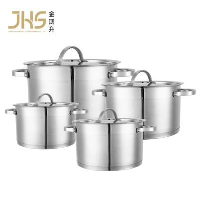 China Sustainable Stainless Steel Casserole Cookware JHS Stainless Steel Soup Pot Kitchen Pans for sale