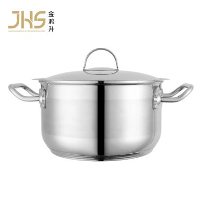 China JHS Restaurants Stainless Steel Lid Kitchen Sustainable Cookware Set Casserole Stainless Steel Cooking Pots for sale