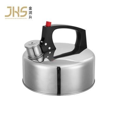 China JHS 2.5l Viable Silver Stainless Steel Stove Whistling Water Whistling Kettle With Cool Bakelite Handle for sale