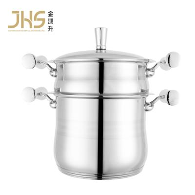 China Stainless Steel Viable Food JHS 24cm Couscous Pot Couscous Steamer Pot for sale