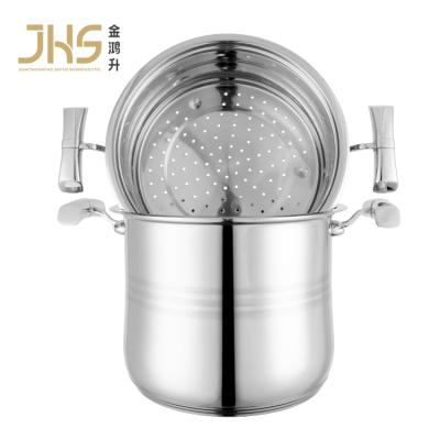 China JHS SUSTAINABLE 20cm 2 layers cookware food couscous pot stainless steel steamer pot for sale