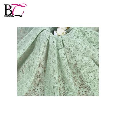 China Other Custom Embroidery Nylon Stretch Lace Fabric for sale