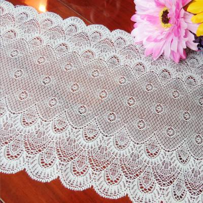 China wholesale elastic white lace fabric trim viable for sale