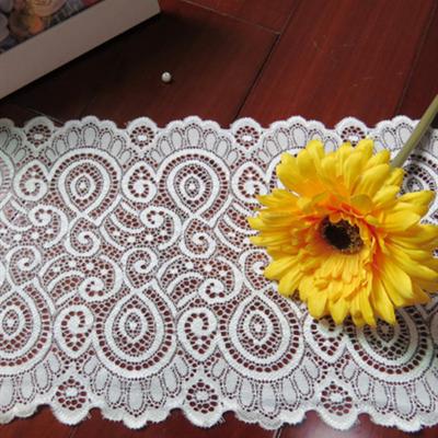 China Sustainable Elastic French Lace Fabric Trim for sale