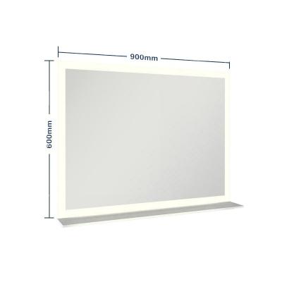 China Double Arm Extend Bathroom Storage LED Lighting Wall Mounted Rectangular Mirror Mirror for sale