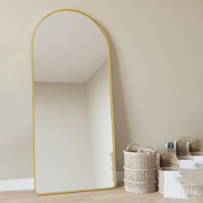 China Modern Large Metal Sight Floor Mirror Cheap Full Length Mirror Black /gold/silver for sale