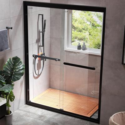 China Industrial bathroom shower unit sliding door glass fittings/luxury integral sliding shower enclosure/glass shower for sale