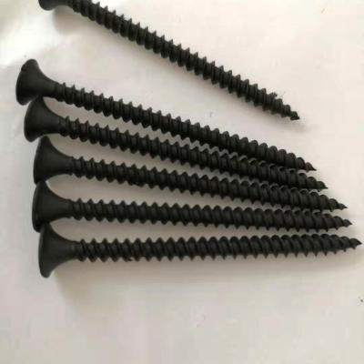 China Flat Thread Drywall Screw Manufacturer Supply Bugle Head Black High Quality Fine Black Gypsum Board Screw for sale