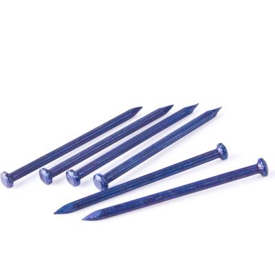 China Flat Blue Coated Concrete Nails for sale