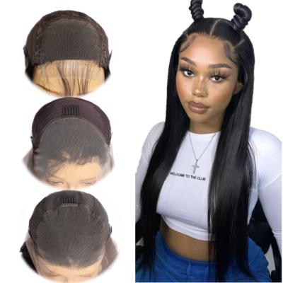 China Wholesale Factory Price Silky Straight Natural Black Color Dyable Straight Brazilian Hair 4x4 Lace Frontal Wigs For Black Women for sale