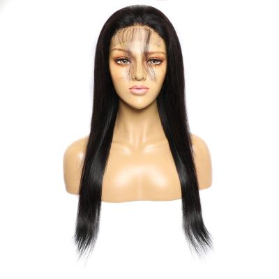 China Wholesale Hot Sale Silky Straight 4*4 Silky Straight Hairline Brazilian Hairline Pre Plucked Lace Front Wigs For Black Women for sale