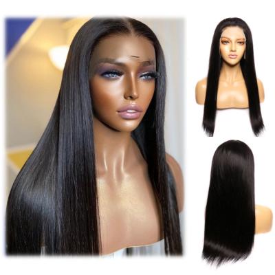 China Silky Straight Headband 100% Remy Human Hair Brazilian Natural Virgin Factory Wave Lace Wigs Good Quality Wholesale Silky Straight 13*4 13*6 Color for sale