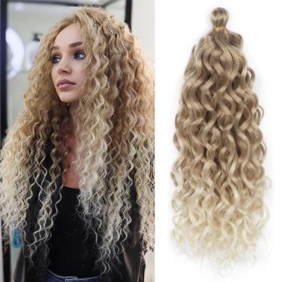 China Wholesale 2022 Synthetic Hair Surfboard Crochet Hair 24 Inch Hawaii Curl Hair Goddess Locs Braiding Spirals Curl Ombre Hair Extension for sale