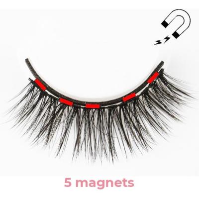 China Top Sale Natural Magnetic Invisible Magnetic Eyelashes Lashes False Magnet Lashes Silk Mink Lashes 3D Customized Box Wholesale for sale