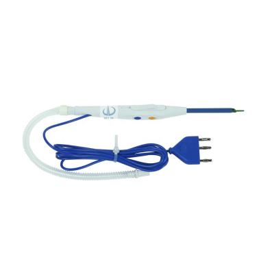 China Plastic Electrosurgical Disposable Pencil Blade Extendable Electrode With Suction Coagulant for sale