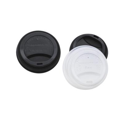 China Non Spill Non Spill JIANI Disposable White/ Black Re-closable Custom Lid for Paper Cup PLA Biodegradable Coffee Hot Drink Lid for sale